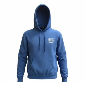 NWT Lonely Hearts Club Remember your worth’ Blue Hoodie